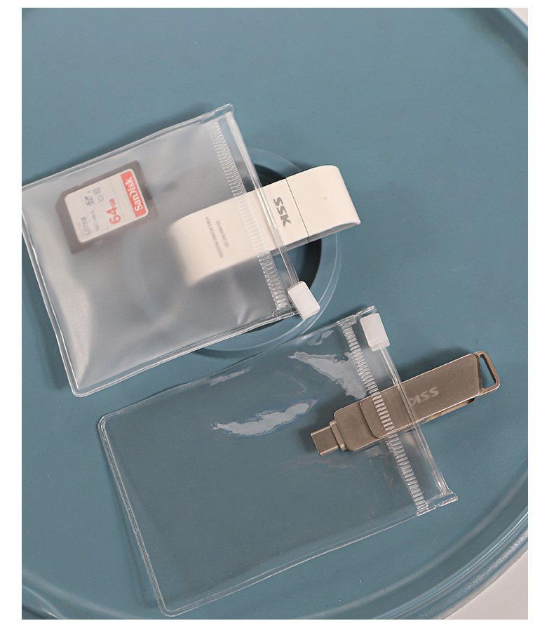 PVC SD Cards & USB Flash Drives Zipper Bag