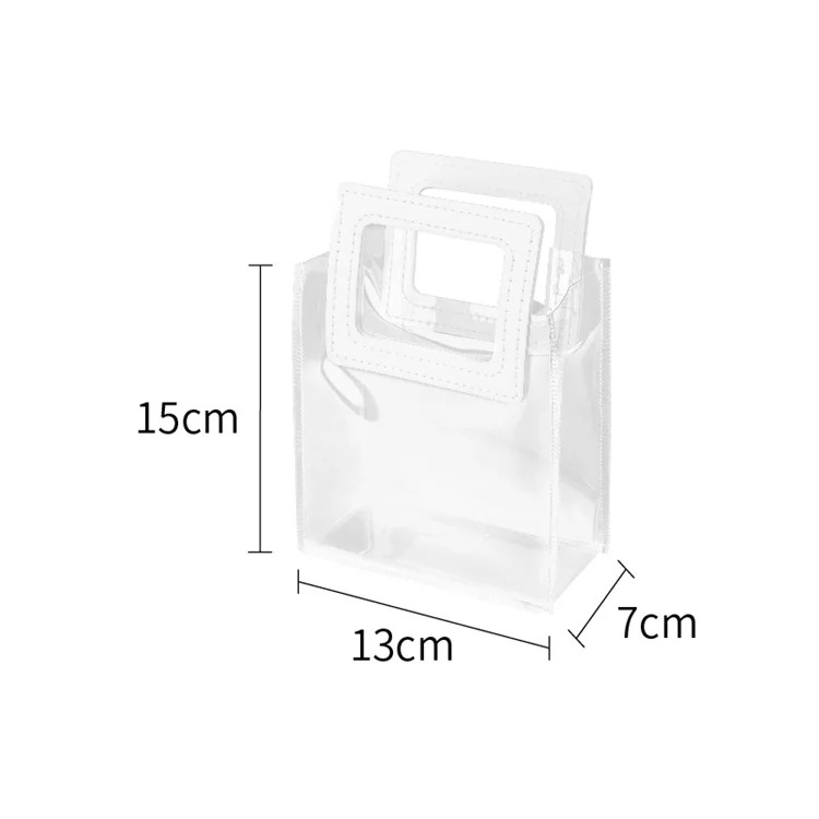 PVC Transparent Handbag Custom Size Luxury Gift Packaging Bags