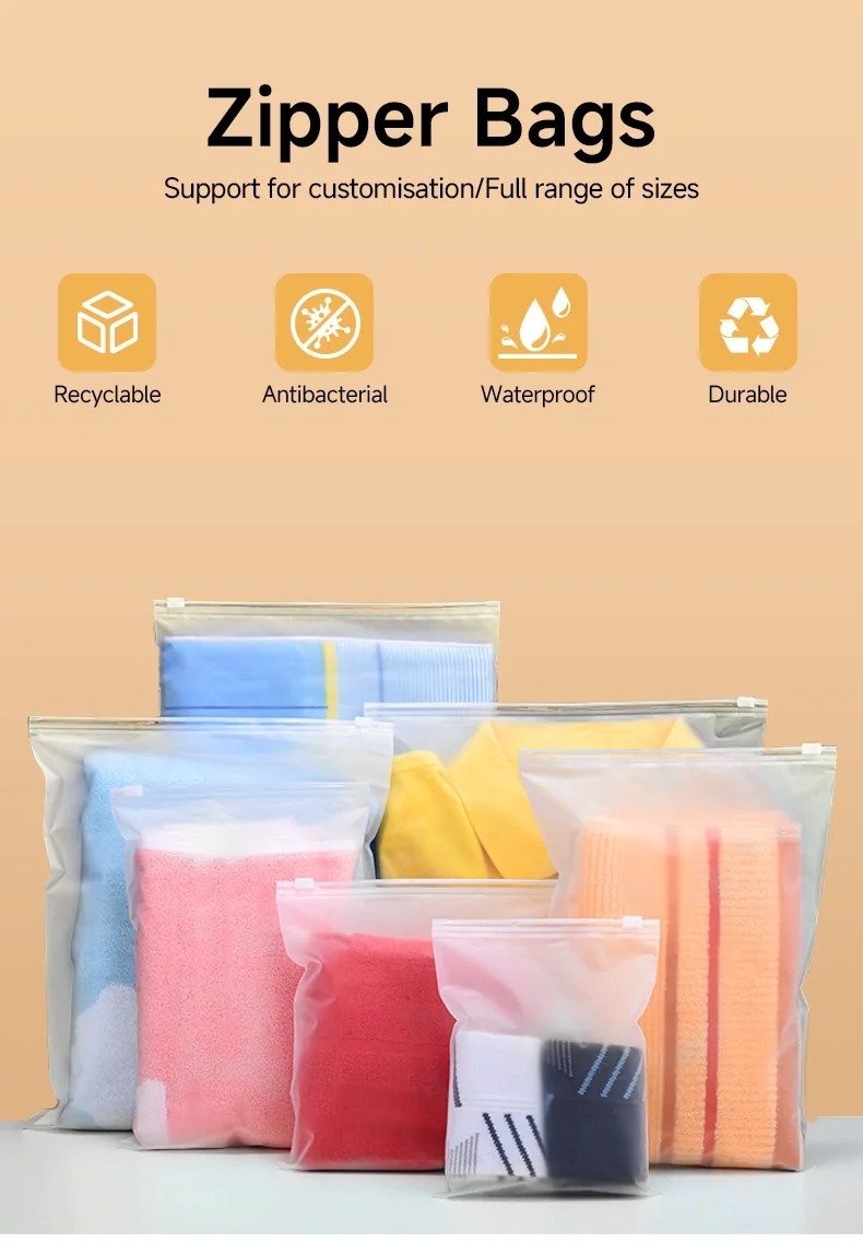 Colthes & Underwear & T-Shirt Zipper Packaging Bag For Clothing