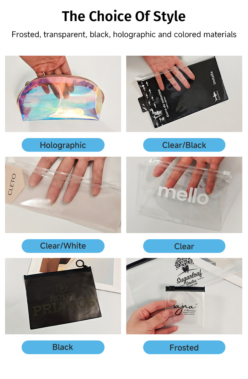 PVC Press-on Nails & Nail Art Accessories Ziplock & Zipper Bag