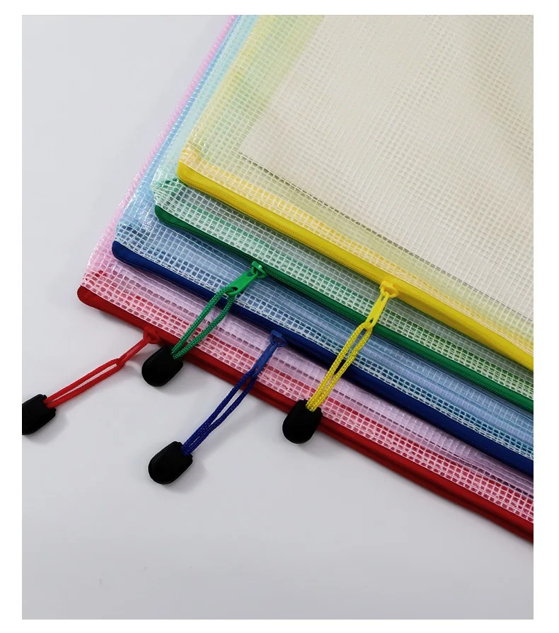 PVC Mesh File Zipper Bag (A4/A3 Size)